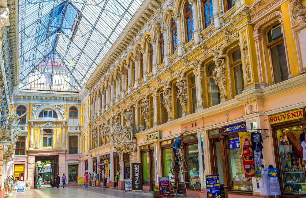 ODESSA UKRAINE - : Passage of Odessa in the most beautiful shopping mall in the city in Odessa.