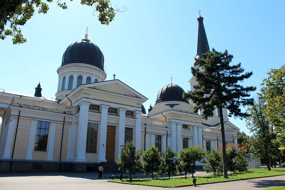Transfiguration Cathedral in Odessa Ukraine. Popular touristic european destination. Odessa city view