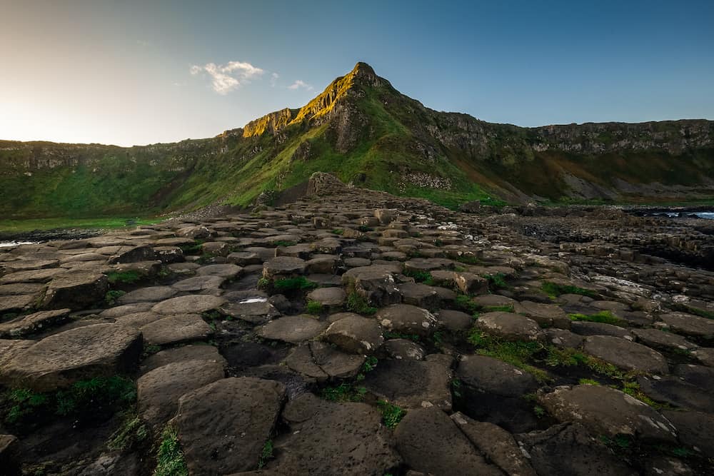 Landscape around Giant's Causeway, A UNESCO world heritage site.It is located in County Antrim on the north coast of Northern Ireland, United Kingdom.