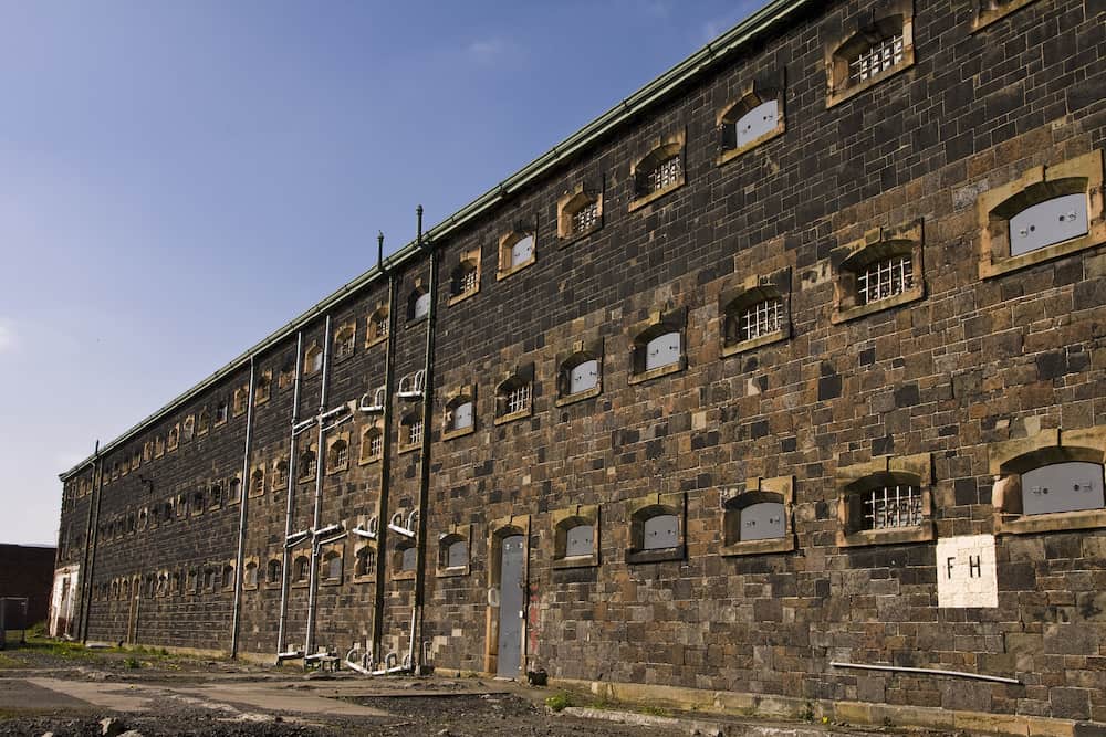 Prison wing at Crumlin Road jail in Belfast Northern Ireland