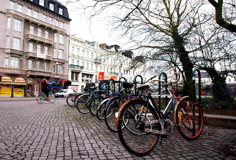 A Scene with bicycles at Malmo Sweden