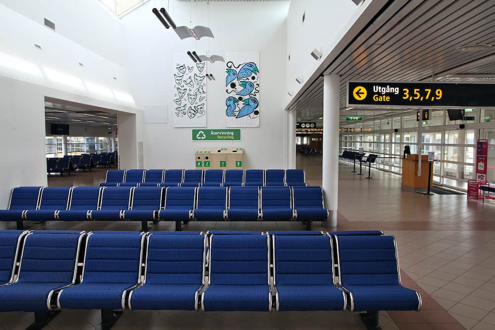 MALMO SWEDEN - Airport interior in Malmo. With 1.6 million passengers for year 2010 it is the 5th busiest airport in Sweden.