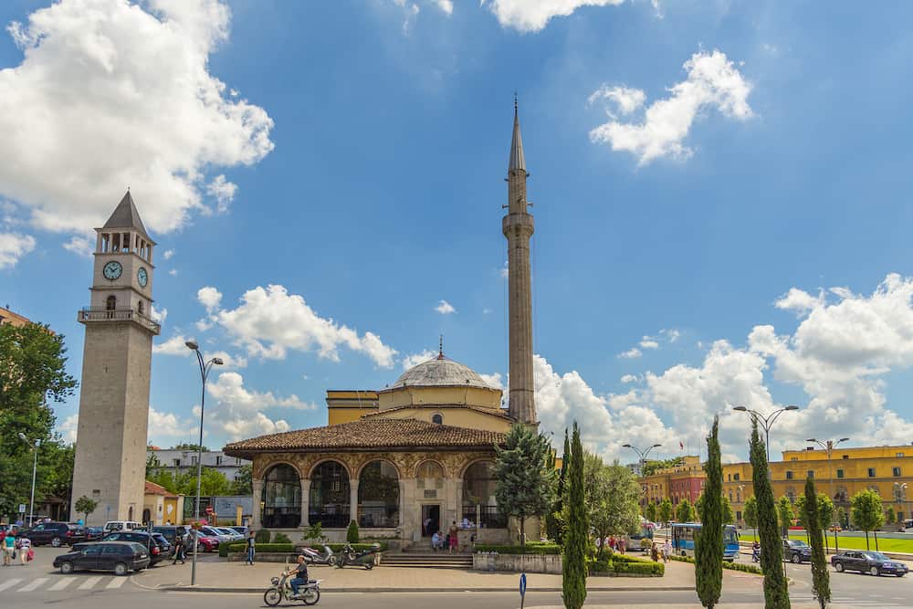 Tirana, Albania- Hadji Ethem Bey Mosque, 18th-century mosque located in the center of the Albanian capital Tirana.