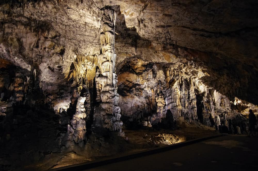 Tourist path in the Baradla cave in Aggtelek, Hungary