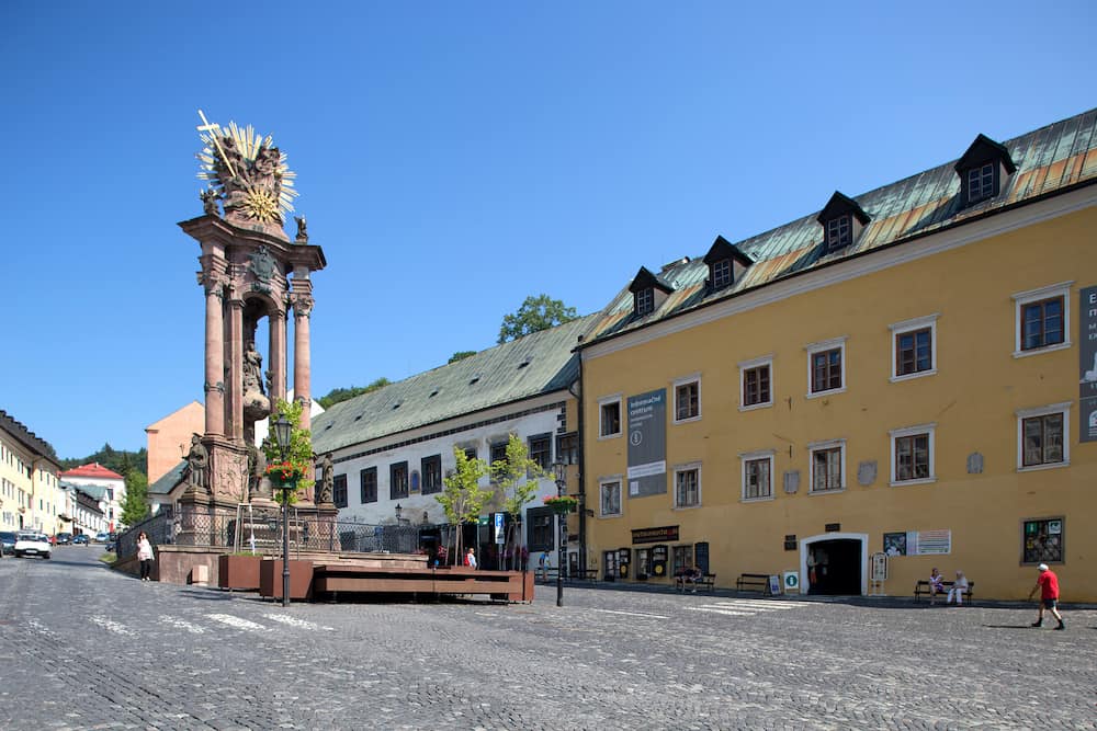 Banska Stiavnica, Slovakia - Holy Trinity Plague Column in Banska Stiavnica - Unesco city, Slovakia