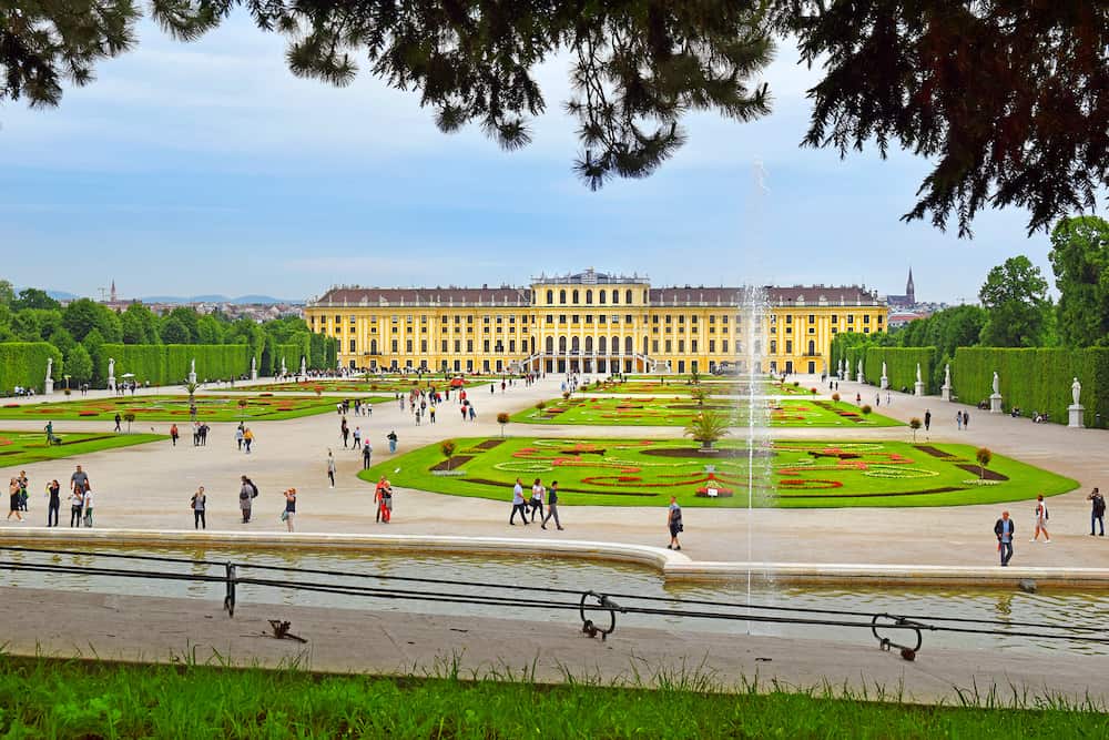 Vienna, Austria - Schonbrunn Palace or Schloss Schoenbrunn is an imperial summer residence in Vienna, Austria. Schonbrunn Palace is a major tourist attraction in Vienna, Austria