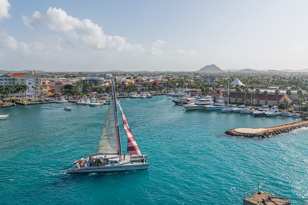 ORENJASTAD, ARUBA - Being south of the hurricane belt and because of the constant breeze, temperatures and little rain, Aruba is a year round tourist and cruise ship destination.