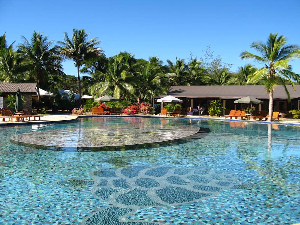 Place for relax in a resort Fiji