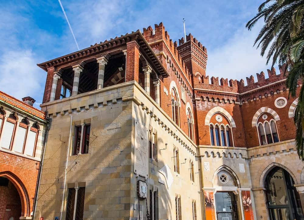 GENOA ITALY - Castello d Albertis gothic revival castle in Genoa Italy