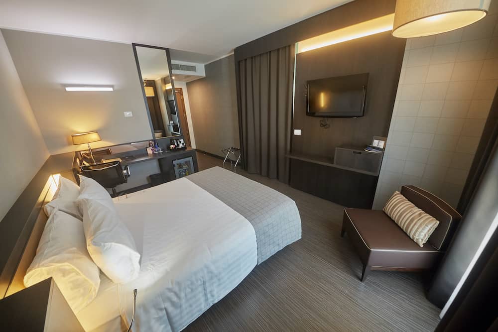 GENOA, ITALY - Interior of room in Best Western Premier CHC Airport. It is brand new hotel, built in 2012.