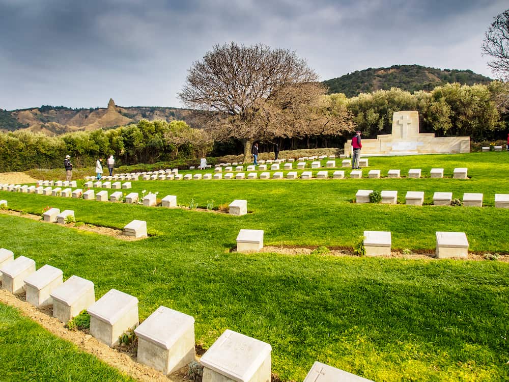TURKEY, GALLIPOLI - Ari Burnu war cemetery and memorial at Gallipoli