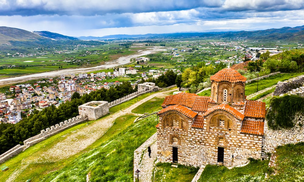 Holy Trinity Church, a medieval Byzantine church at the Berat Citadel in Albania