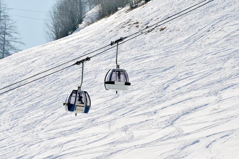 cable cars in Trento, Italy