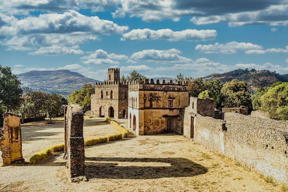 Gondar, Ethiopia - Fasil Ghebbi Royal Enclosure is the remains of a fortress-city within Gondar, Ethiopia. It was founded in the 17th century by Emperor Fasilides.