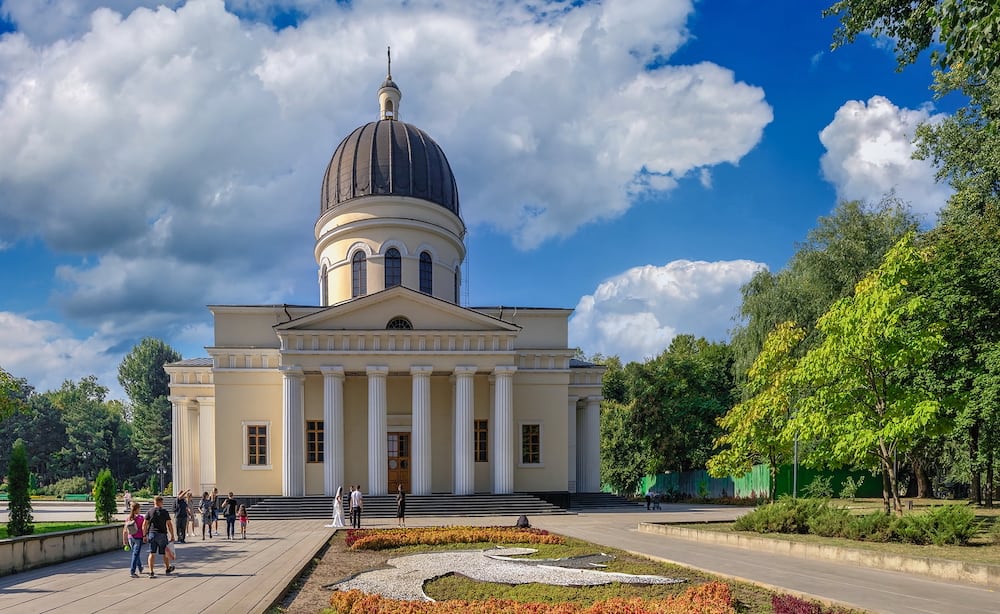 Chisinau, Moldova – National Art Museum in Moldova. Hertz House in Chisinau on a sunny autumn day