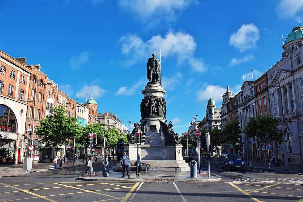 Dublin, Ireland - The O Connell Monument in Dublin, Ireland