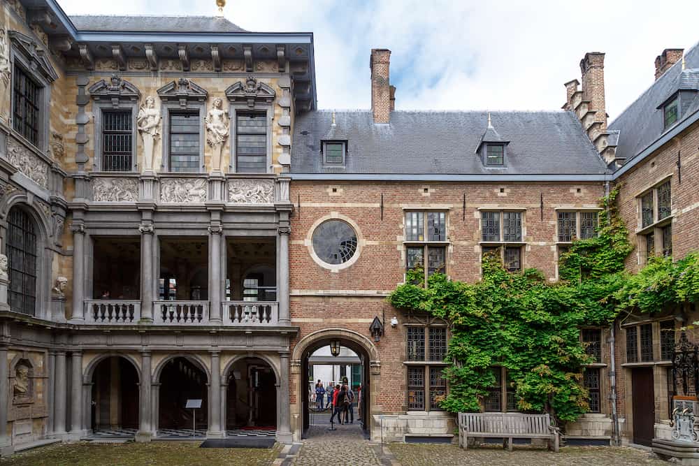 ANTWERP BELGIUM - Exterior view of Peter Paul Rubens House. Rubens is famous Flemish Baroque painter and lived in this building until his death.