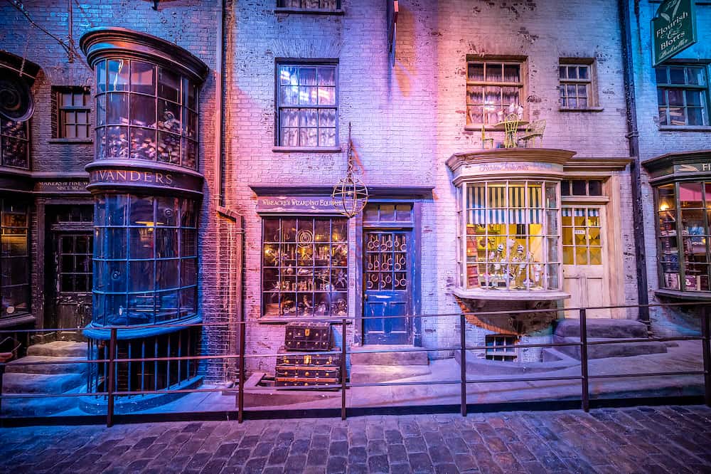 Leavesden, UK - Exhibits inside the Making of Harry Potter tour at Warner Bros studio.