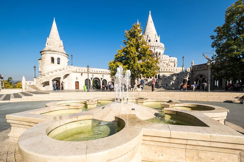 BUDAPEST, HUNGARY - Fisherman's Bastion is one of the best known monuments in Budapest, capital of Hungary