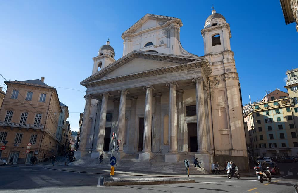 GENOA, ITALY - Basilica della Santissima Annunziata del Vastato of Genoa, Italy.