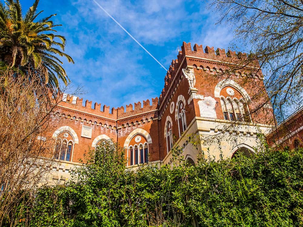 High dynamic range HDR Castello d Albertis gothic revival castle in Genoa Italy