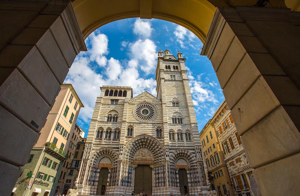 GENOA, ITALY, Saint Lawrence cathedral, (Duomo di San Lorenzo), Genoa, Italy