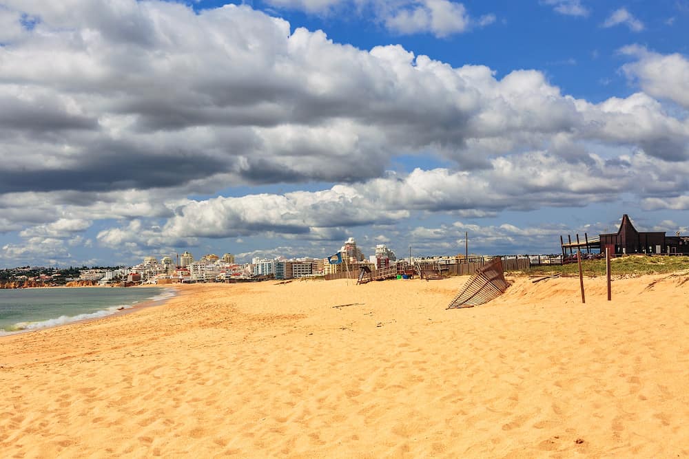 Meia Praia beach in Lagos, Algarve, Portugal