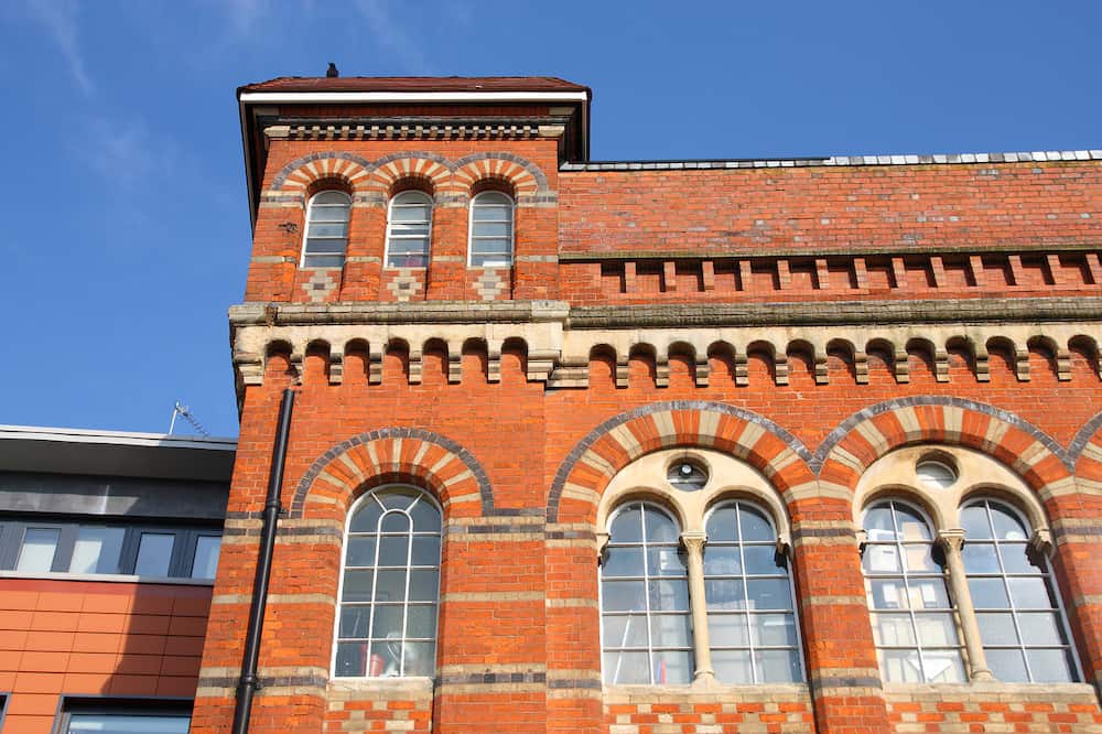 Birmingham Jewellery Quarter. Old brick factory building. West Midlands England.