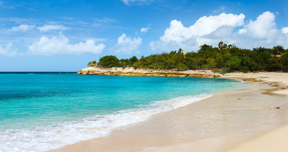 Beautiful beach on Anguilla island, Caribbean