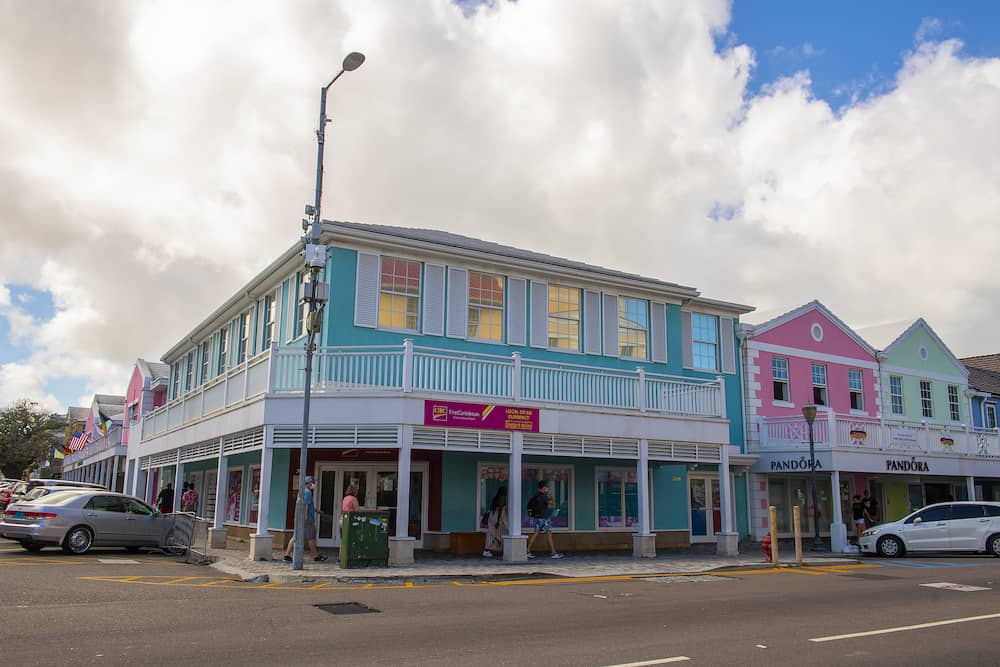  Nassau Arcade in a historic commercial building on Bay Street in historic downtown Nassau, New Providence Island, Bahamas.