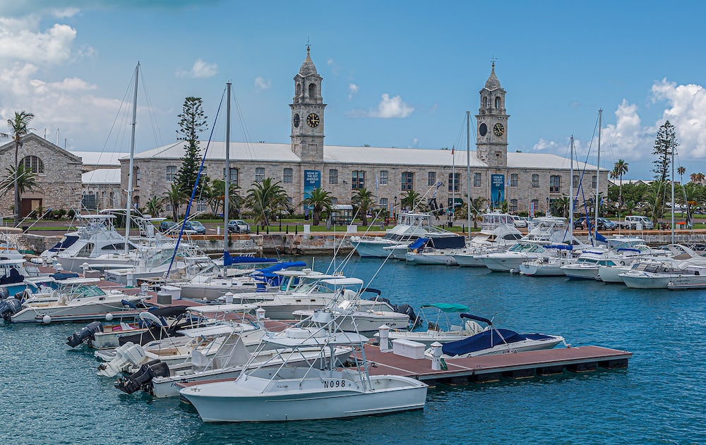 HAMILTON, BERMUDA - Hamilton, in Bermuda has a blend of British and American culture. Its Royal Naval Dockyard combines modern attractions and boating with history.