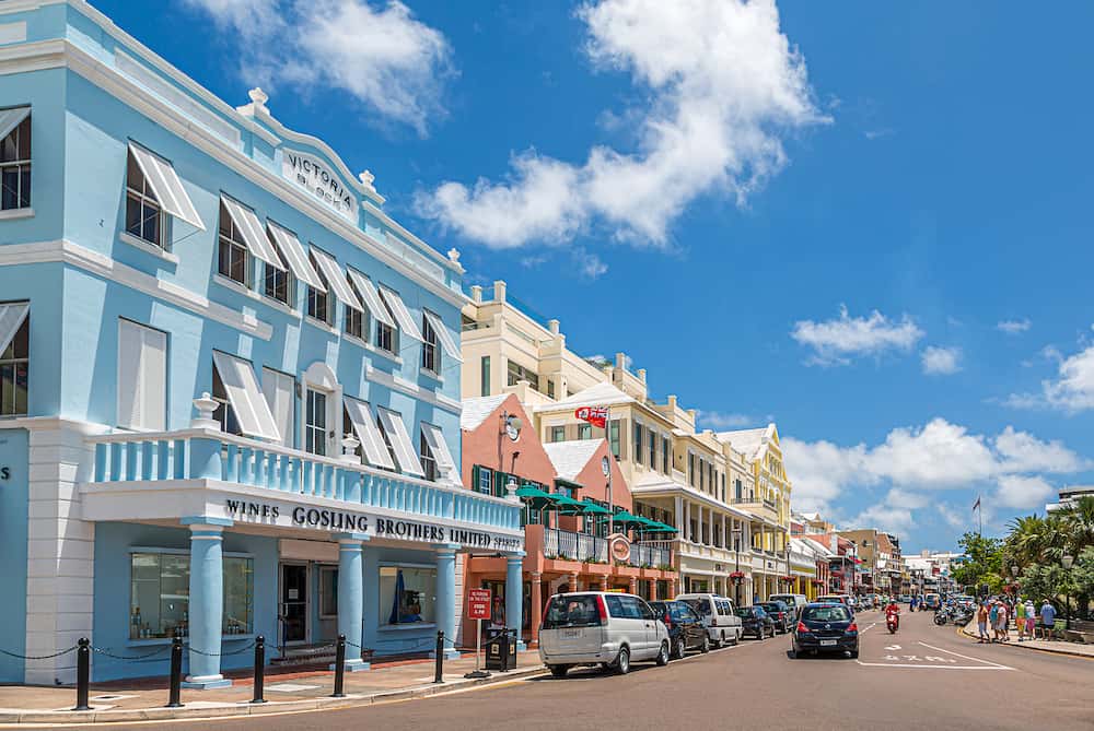 HAMILTON, BERMUDA - Bermuda has a blend of British and American culture, which can be found in the capital, Hamilton. Its Royal Naval Dockyard combines modern attractions with history.