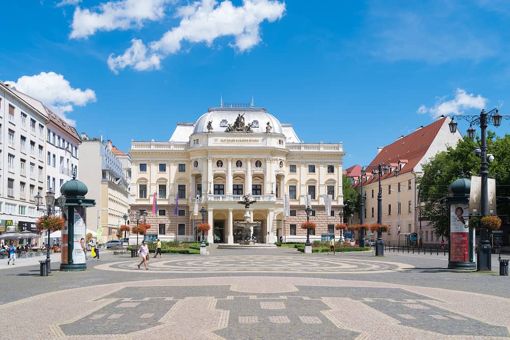 BRATISLAVA, SLOVAKIA he Slovak National Theater is the oldest professional theatre in Slovakia, consisting of three ensembles: opera, ballet, and drama. Its history begins shortly after the establishment of the first Czechoslovak Republi