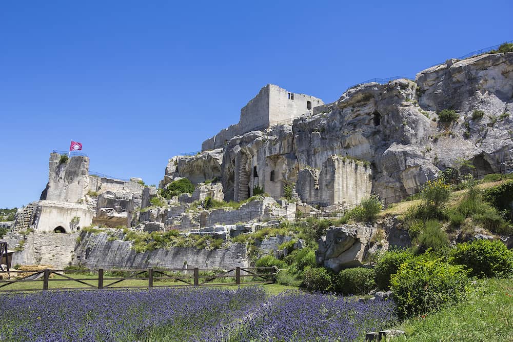 The castle of Chateau des Baux de Provence France Europe