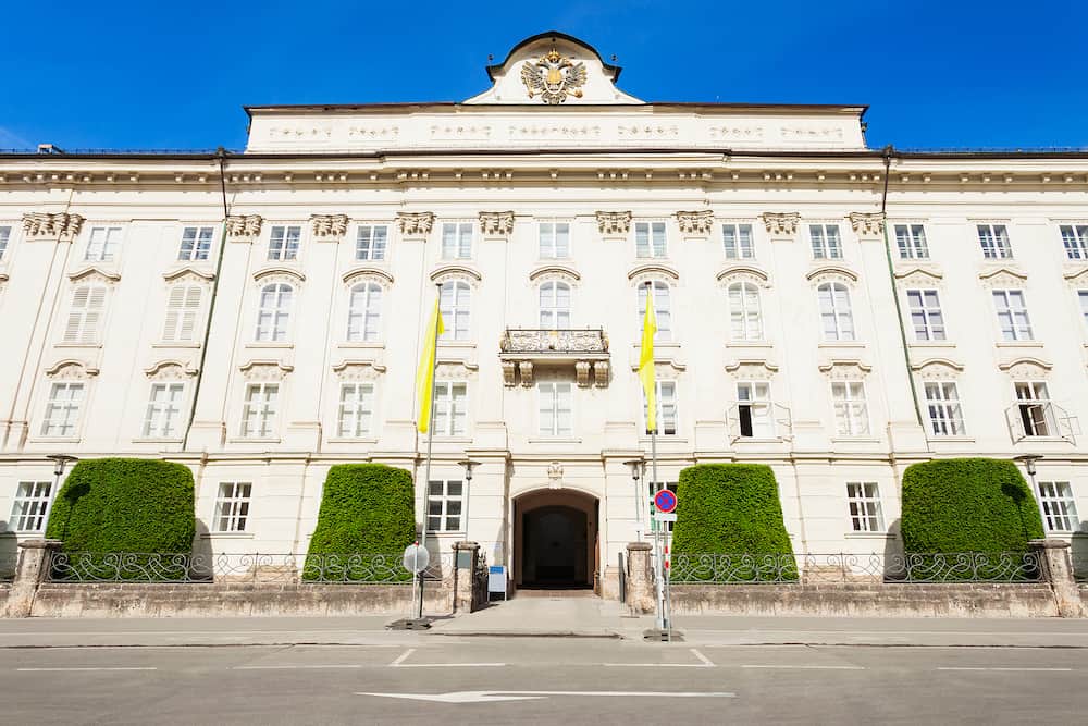 The Hofburg Imperial Palace is a former Habsburg palace in Innsbruck, Austria. Innsbruck is the capital city of Tyrol.