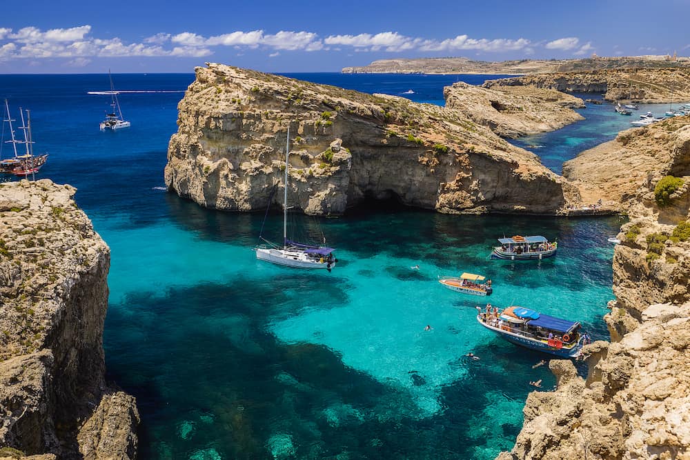 Comino, Malta Images of the Famous Blue Lagoon. Malta.