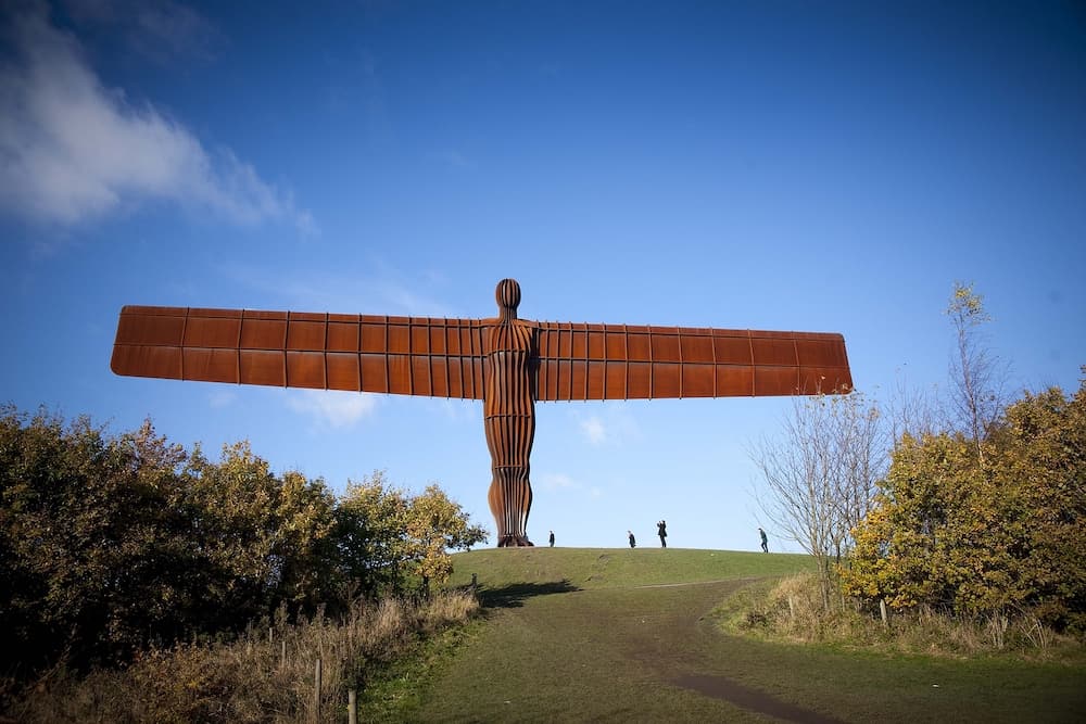 Gateshead, near Newcastle, United Kingdom. The Angel of the North sculpture by the sculptor Antony Gormley