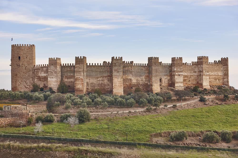 Medieval castle of Burgalimar. Banos de la Encina, Jaen, Spain