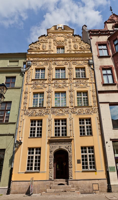 A House under the star (circa 1465) in Torun (former Thorn) town Poland. UNESCO site. In XV c. was owned by Filippo Buonaccorsi (known also as Callimachus)
