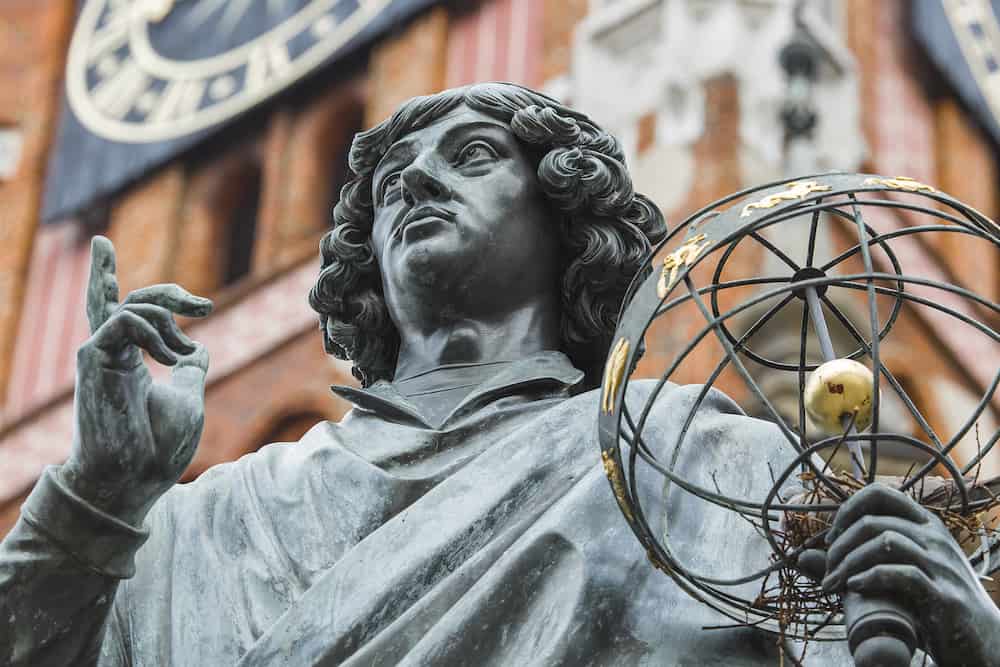 Monument of great astronomer Nicolaus Copernicus Torun Poland