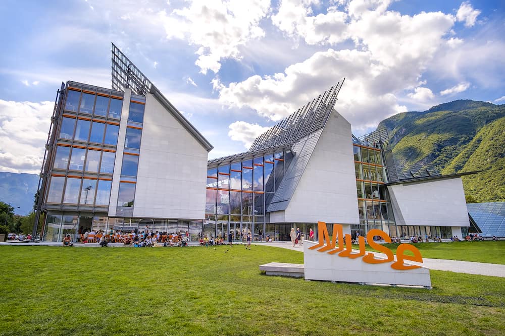 Trento, Italy - The MuSe museum in Trento - Museum of Natural History designed by Renzo Piano