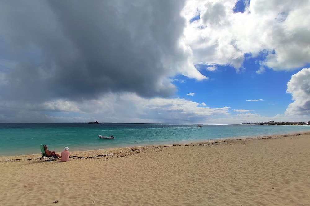 Beautiful cloudy seascape of Anguilla, Caribbean island