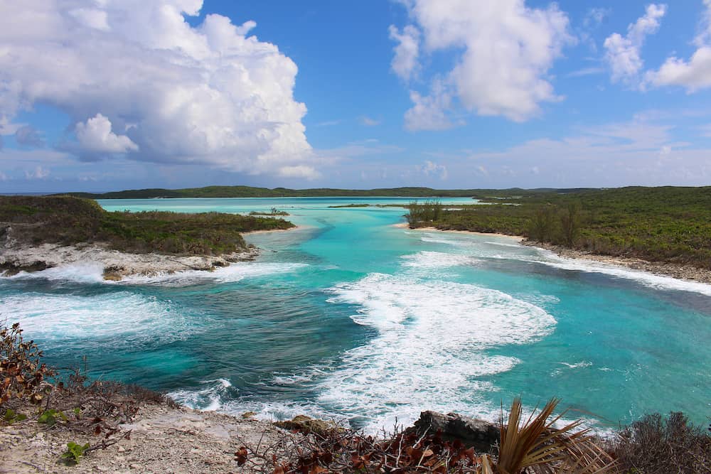 View from Columbus Monument, Long Island, Bahamas