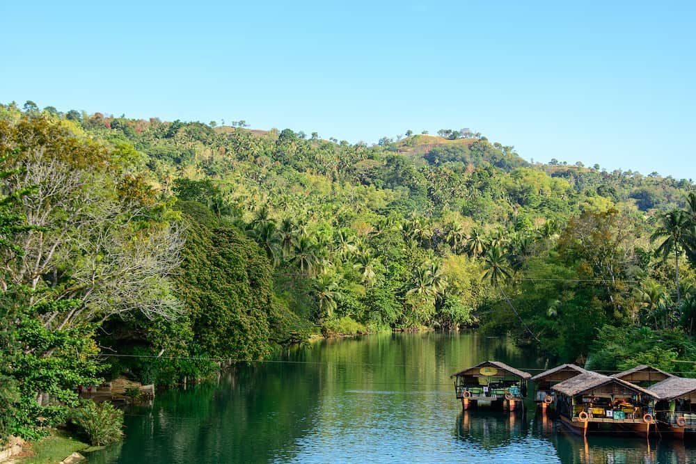 Loboc River in the jungle, Bohol Island Philippines
