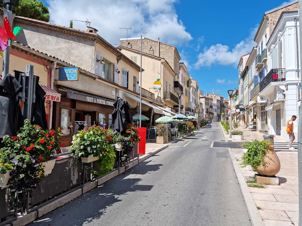 Vallauris, France - View of the old town during the summer. The cit is known for its contribution to the development of the famous painter Pablo Picasso.