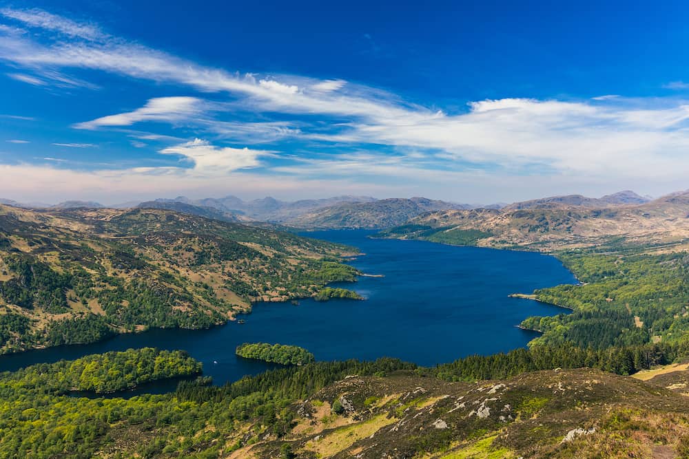 Ben A'an hill and the Loch Katrine in the Trossachs, Scotland
