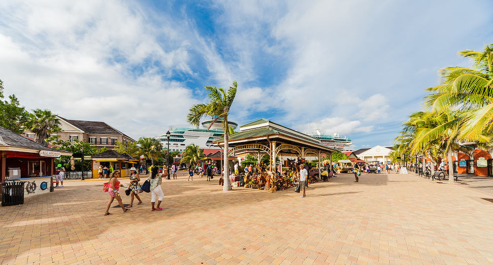 Falmouth, Jamaica - The duty-free area at the Falmouth cruise port.