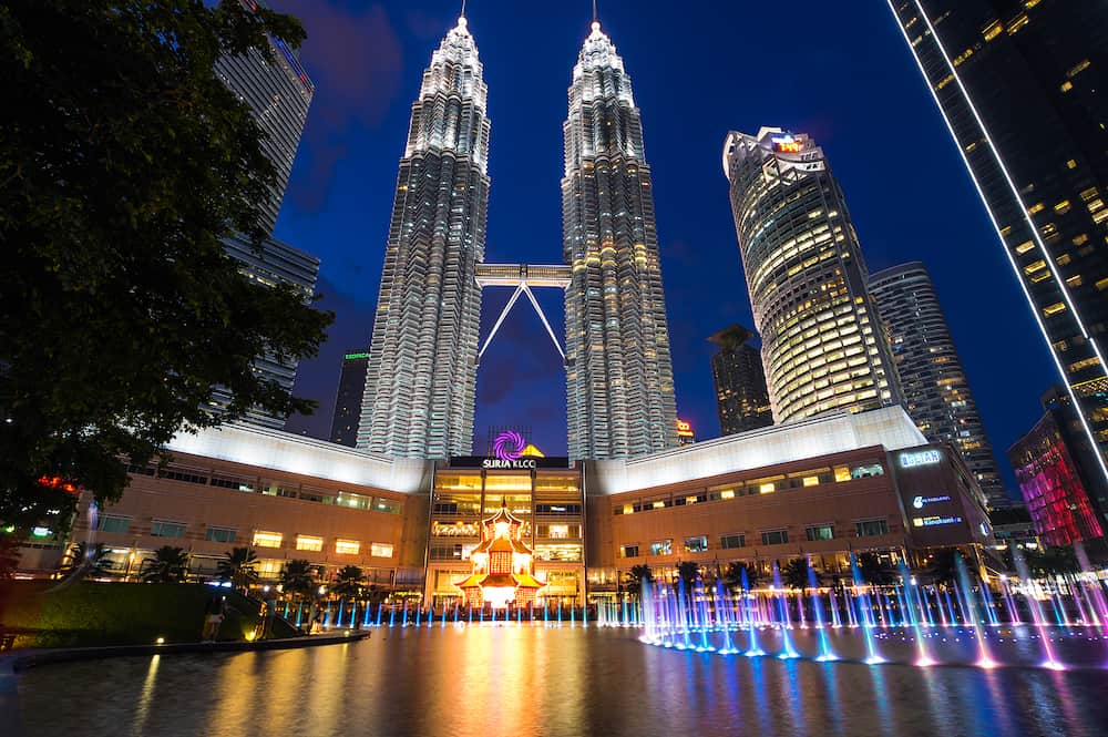 KUALA LUMPUR, MALAYSIA - The Petronas Towers, also known as the Petronas Twin Towers are twin skyscrapers in Kuala Lumpur, Malaysia