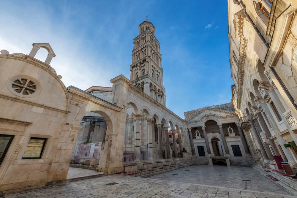Diocletian's Palace in the old town of Split, Croatia. UNESCO World Heritage site.