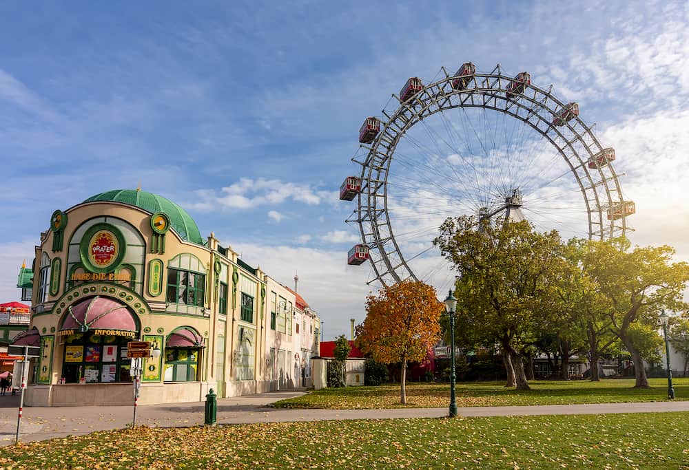 Vienna, Austria - Ferris wheel (Wiener Riesenrad) in Prater amusement park